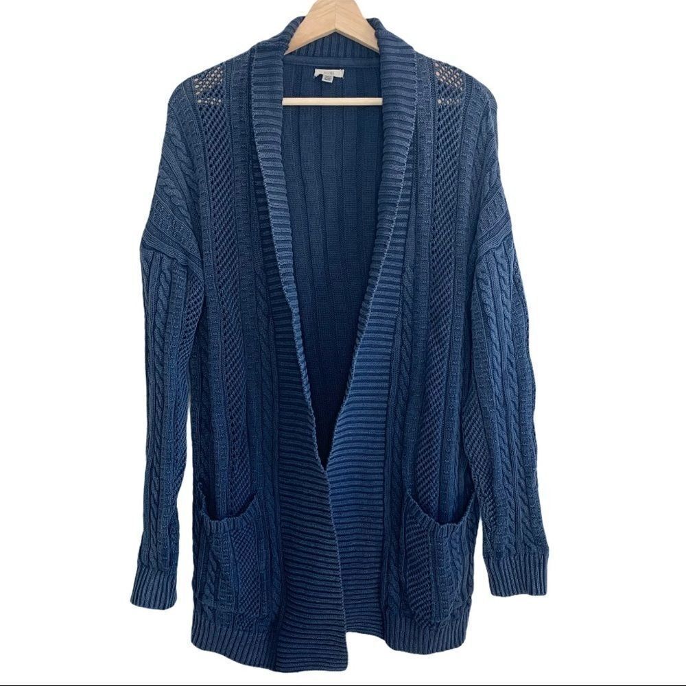 Ecoté Cable Knit Drop Shoulder Cardigan - Picture 1 of 6